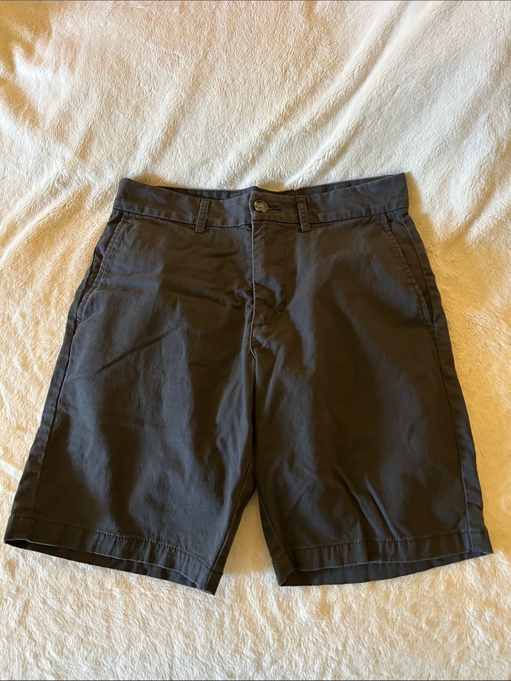Old Navy Men's Dark Charcoal Flat-Front Chino Shorts